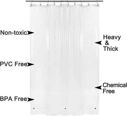 Barossa Design Wrap Around Waterproof PEVA Shower Liner for Bathroom