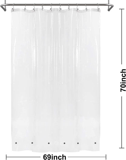 Barossa Design Wrap Around Waterproof PEVA Shower Liner for Bathroom