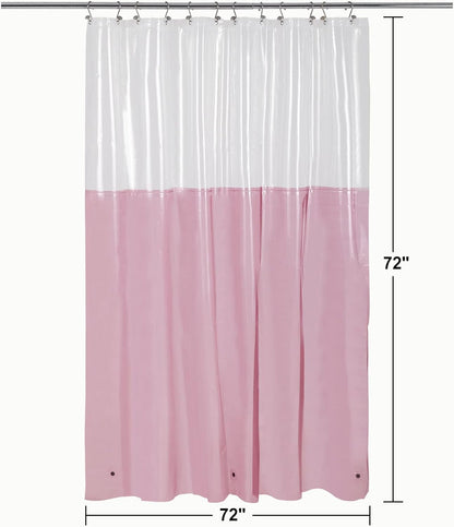 Barossa Design Wrap Around Waterproof PEVA Shower Liner for Bathroom