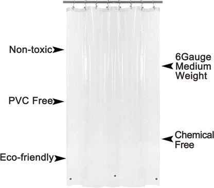 Barossa Design Wrap Around Waterproof PEVA Shower Liner for Bathroom