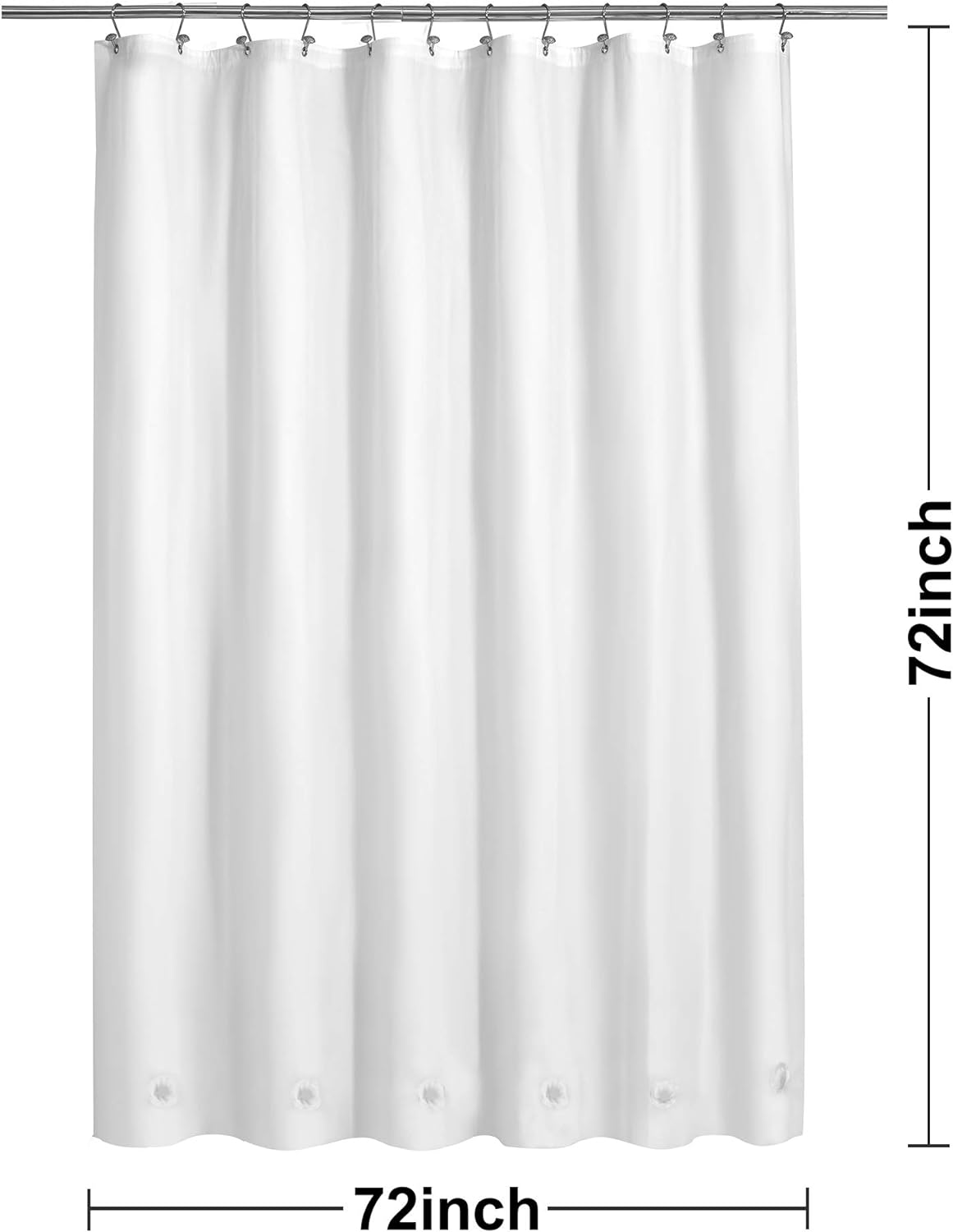Barossa Design Wrap Around Waterproof PEVA Shower Liner for Bathroom