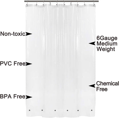 Barossa Design Wrap Around Waterproof PEVA Shower Liner for Bathroom