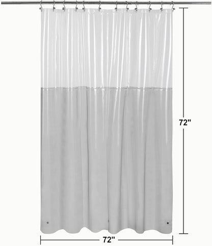 Barossa Design Wrap Around Waterproof PEVA Shower Liner for Bathroom