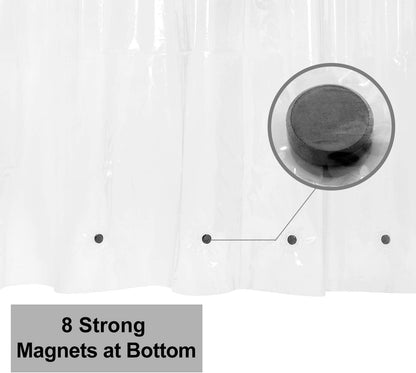 Barossa Design Wrap Around Waterproof PEVA Shower Liner for Bathroom