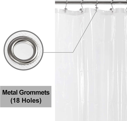 Barossa Design Wrap Around Waterproof PEVA Shower Liner for Bathroom