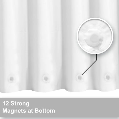 Barossa Design Wrap Around Waterproof PEVA Shower Liner for Bathroom