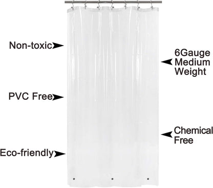 Barossa Design Wrap Around Waterproof PEVA Shower Liner for Bathroom