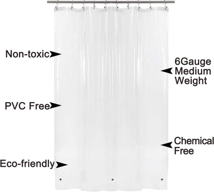 Barossa Design Wrap Around Waterproof PEVA Shower Liner for Bathroom