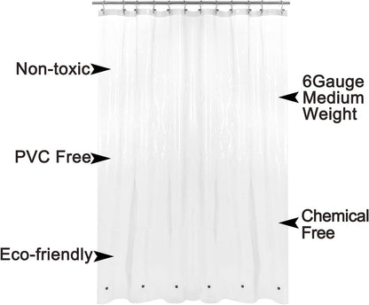 Barossa Design Wrap Around Waterproof PEVA Shower Liner for Bathroom