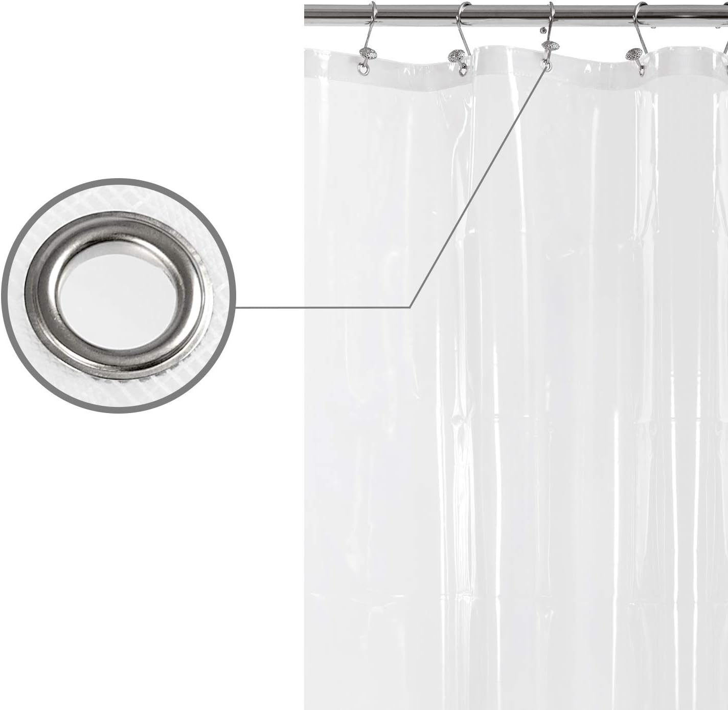 Barossa Design Wrap Around Waterproof PEVA Shower Liner for Bathroom