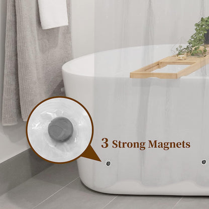 Barossa Design Wrap Around Waterproof PEVA Shower Liner for Bathroom