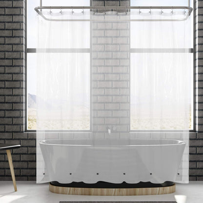 Barossa Design Wrap Around Waterproof PEVA Shower Liner for Bathroom
