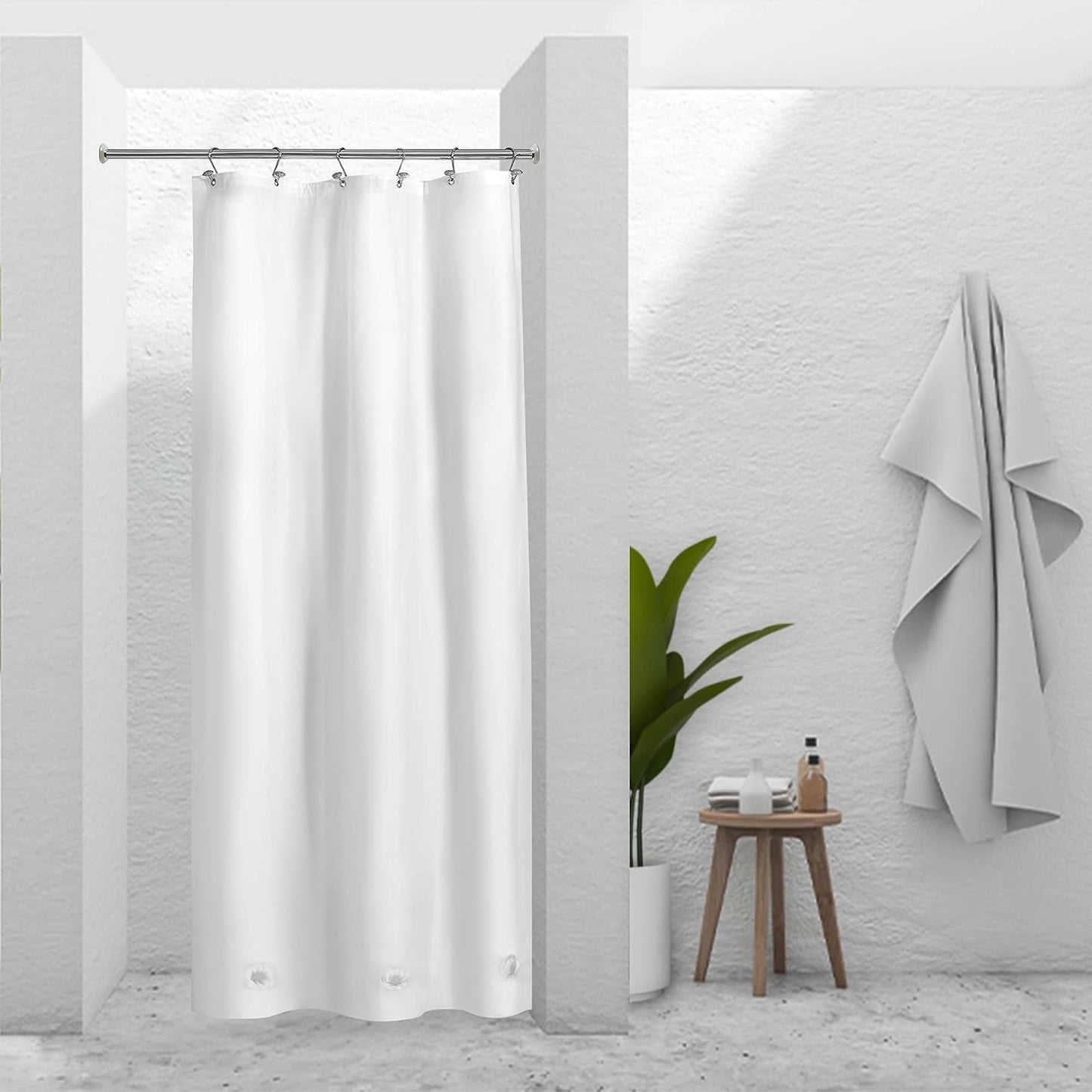 Barossa Design Wrap Around Waterproof PEVA Shower Liner for Bathroom