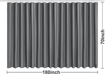 Barossa Design Wrap Around Waterproof PEVA Shower Liner for Bathroom