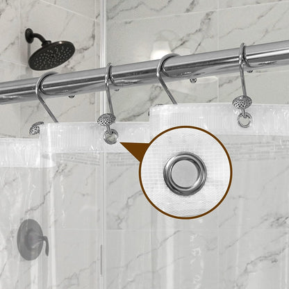 Barossa Design Wrap Around Waterproof PEVA Shower Liner for Bathroom