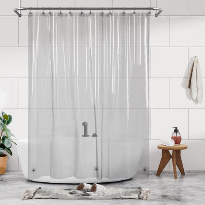 Barossa Design Wrap Around Waterproof PEVA Shower Liner for Bathroom