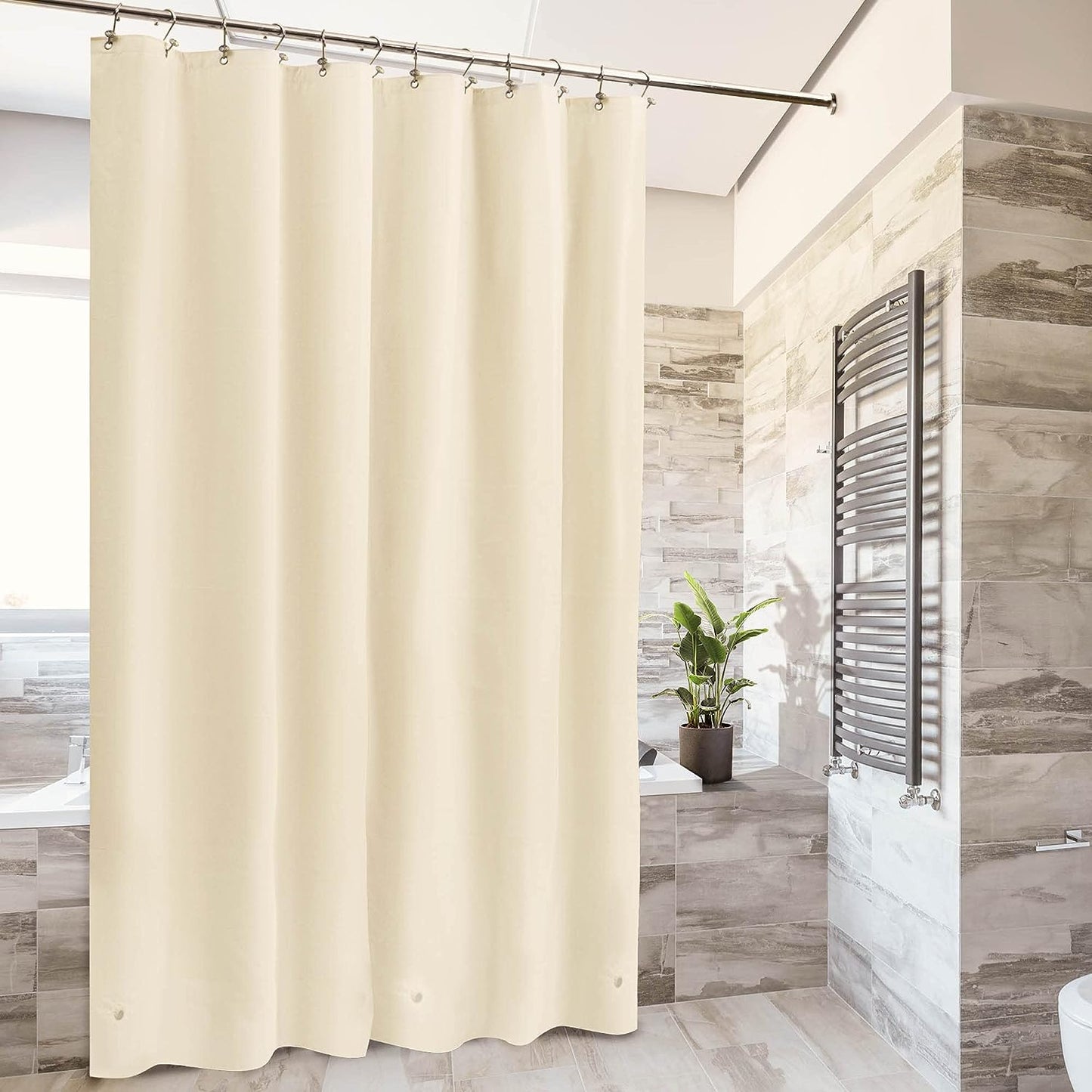 Barossa Design Wrap Around Waterproof PEVA Shower Liner for Bathroom