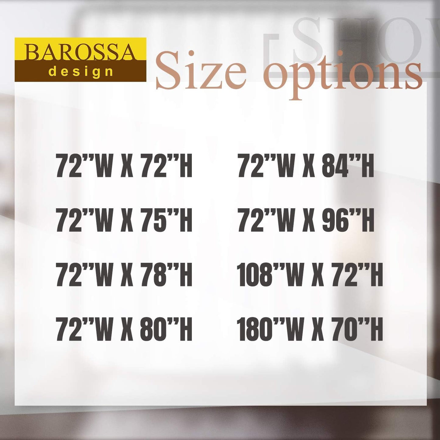 Barossa Design Soft & Hotel  Cotton Blend Shower Curtain Honeycomb Waffle Weave