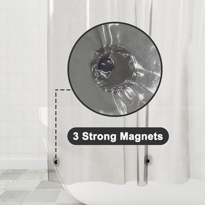 Barossa Design Wrap Around Waterproof PEVA Shower Liner for Bathroom