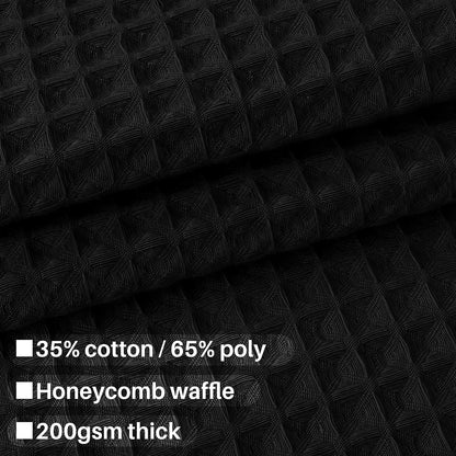 Barossa Design Soft & Hotel  Cotton Blend Shower Curtain Honeycomb Waffle Weave