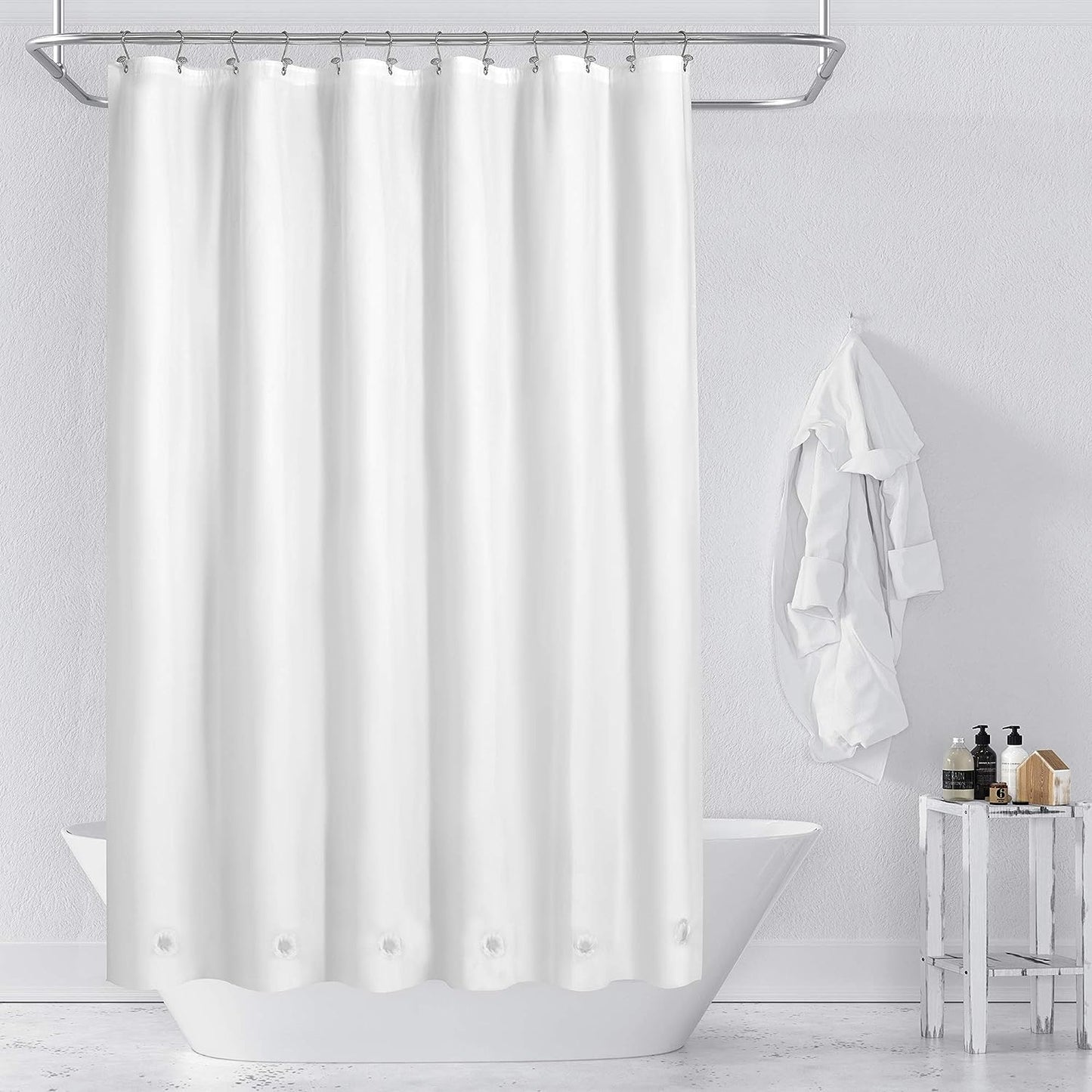 Barossa Design Wrap Around Waterproof PEVA Shower Liner for Bathroom