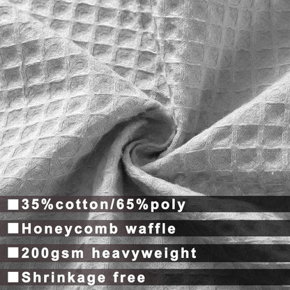 Barossa Design Hotel Style Cotton Shower Curtain Waffle Weave