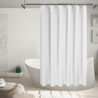 Barossa Design Soft & Hotel  Cotton Blend Shower Curtain Honeycomb Waffle Weave
